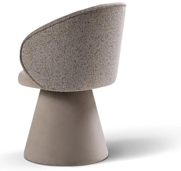 Fotoliu bej cu tapițerie din catifea Inez – Micadoni