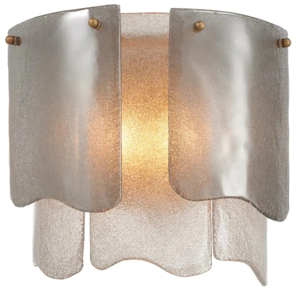 Aplica de perete LUX design deosebit Asinara, sticla fumurie
