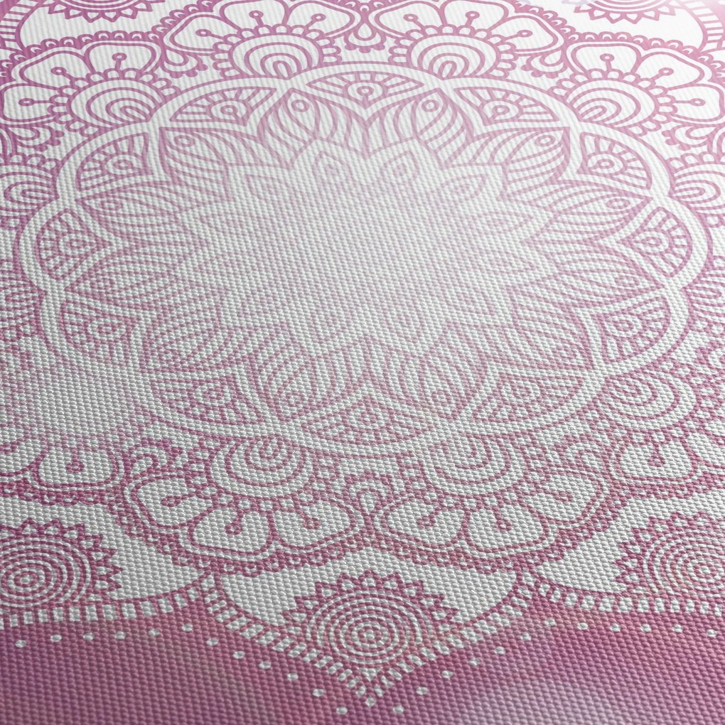 Tablou - Mandala pe fundal roz (120x50 cm)