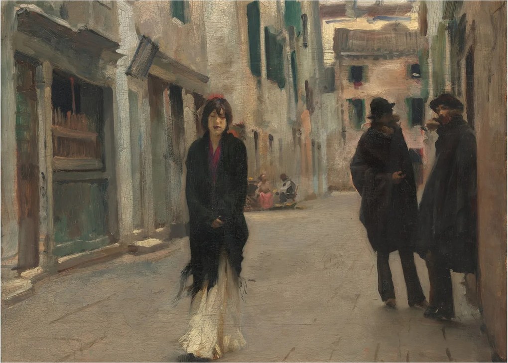 Tablou pe sticlă - John Singer Sargent, Street in Venice, reproducere (70x50 cm)