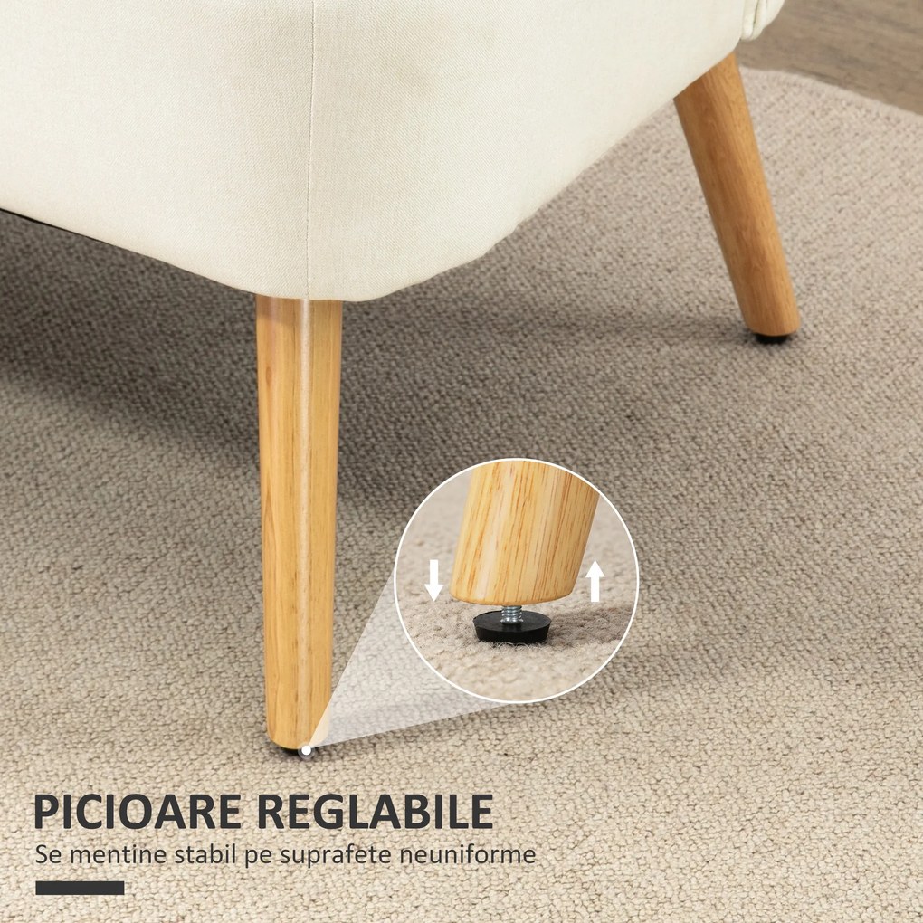 HOMCOM Canapea Colțar Extensibil cu Șezlong Reversibil, Pernă pentru Șezut și Spătar și 3 Locuri, 186x130x84 cm, Maro | Aosom Romania