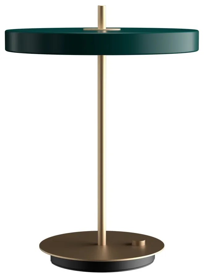 Veioză verde-închis LED cu intensitate reglabilă cu abajur din metal (înălțime 41,5 cm) Asteria Table – UMAGE