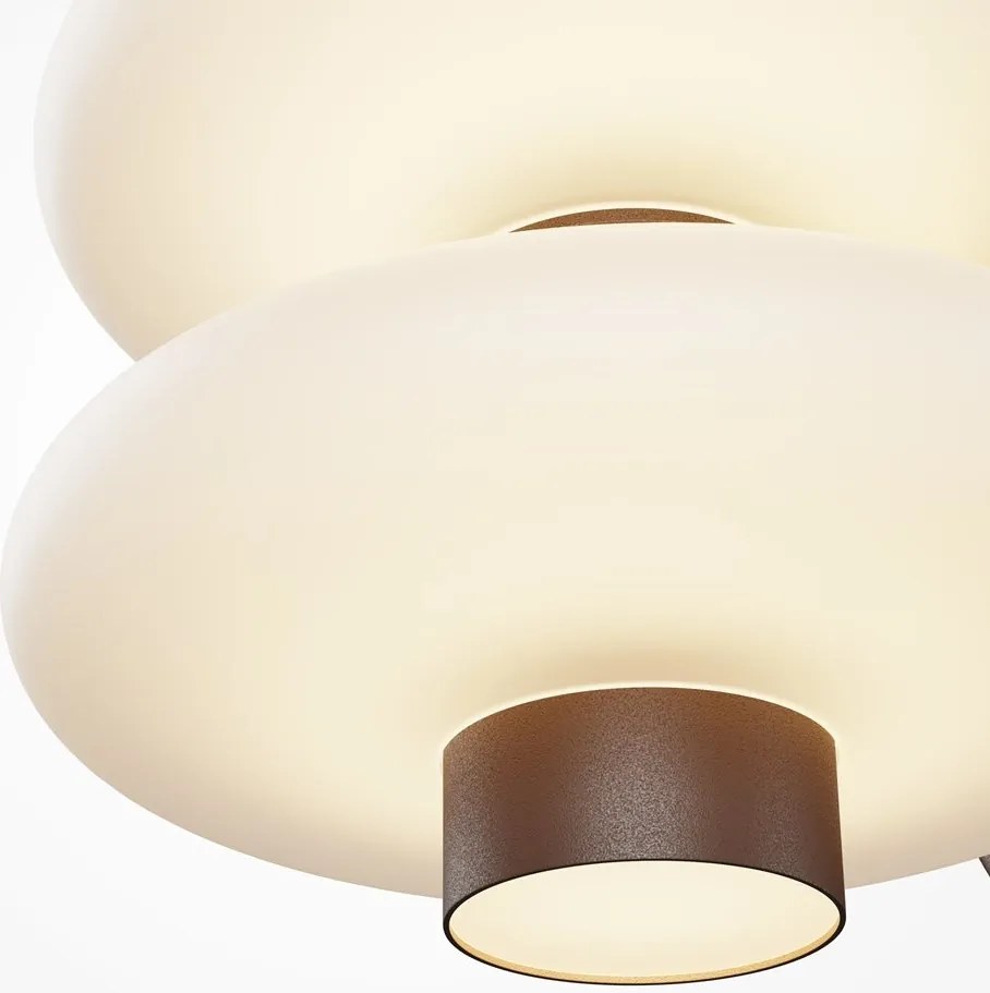 Aplica de perete LED metal maro, sticla Nuvem