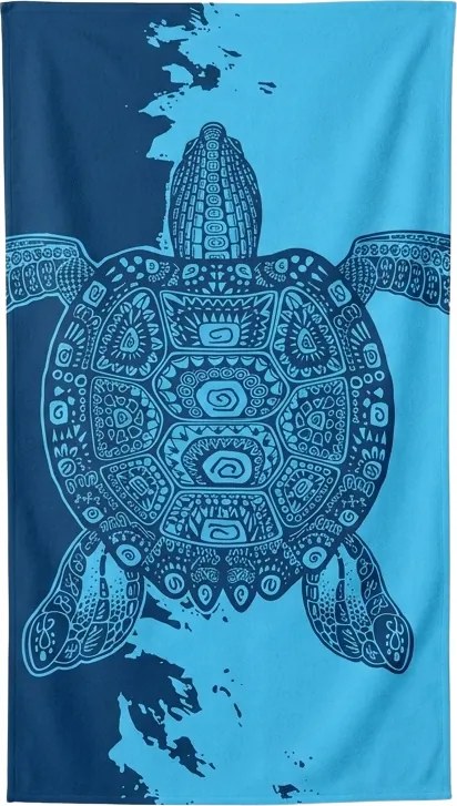 Prosop de plaja XXL cu uscare rapida OCEVA albastru 150 x 210 cm, 100% microfibra