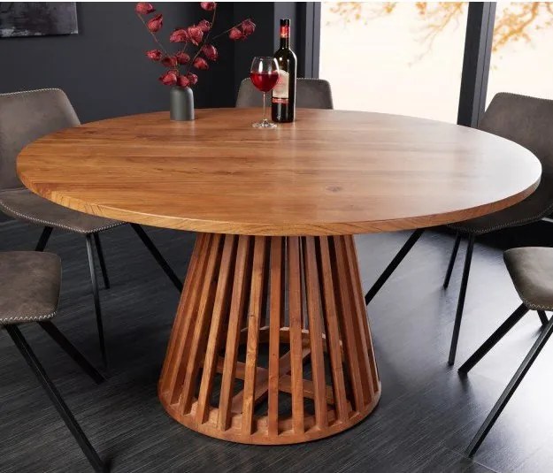 Masa rotunda din lemn de salcam Maison Jade 130cm