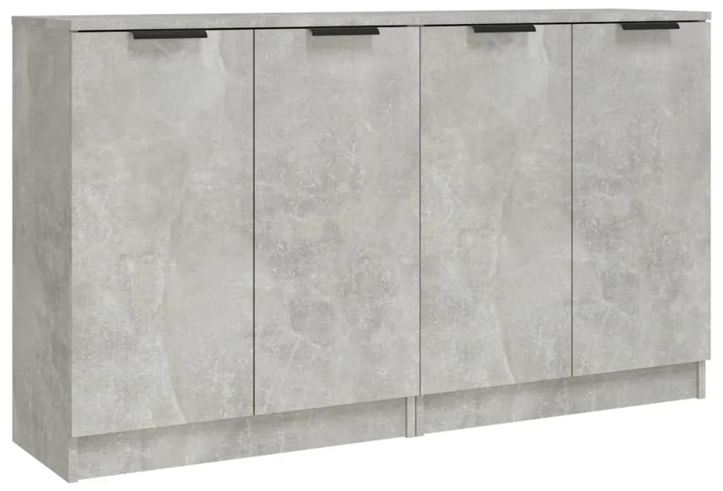 3115775 vidaXL Servante, 2 piese, gri beton, 60x30x70 cm, lemn prelucrat
