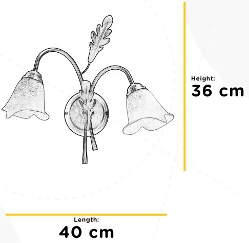 Aplică ONLI QUERCIA 2xE14/6W/230V