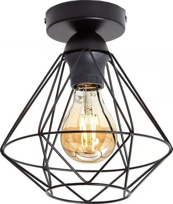 Plafonieră neagră pentru tavan 1xE27/40W/230V