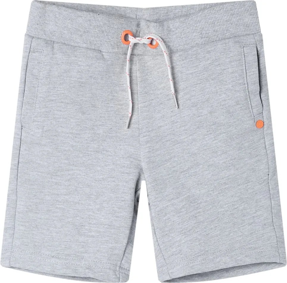 vidaXL Pantaloni scurți pentru copii cu șnur, gri, 104