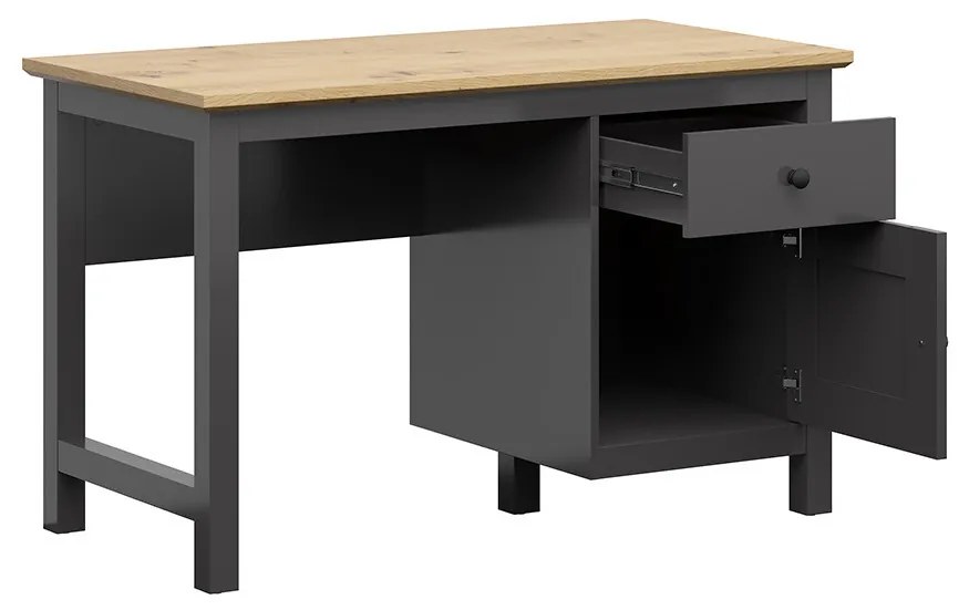 Masă PC Hesen BIU1D1S (grafit + Stejar artisan). 1062503