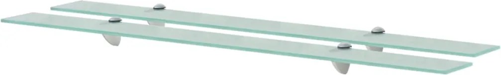 vidaXL Rafturi suspendate, 2 buc., 100 x 10 cm, sticlă, 8 mm