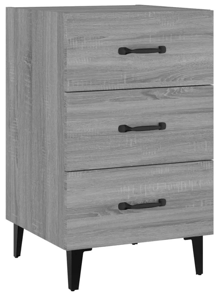 817325 vidaXL Noptieră, gri sonoma, 40x40x66 cm, lemn compozit