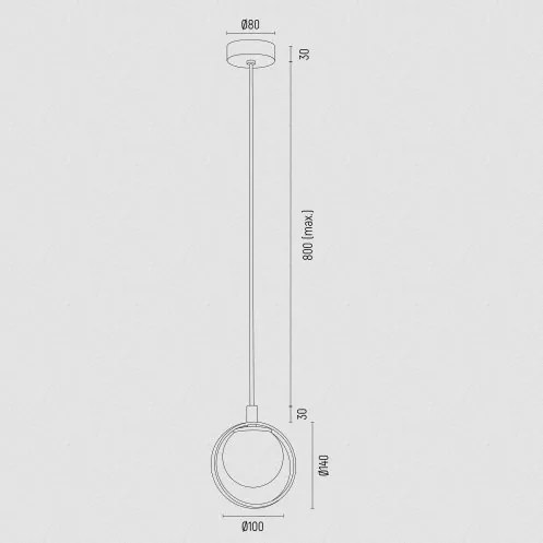 Pendul design modern Saturnia auriu