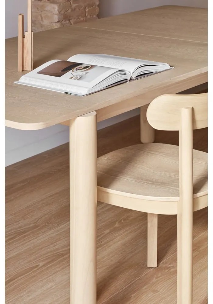 Masă de dining extensibilă în decor frasin 160x100 cm Atlas - Teulat