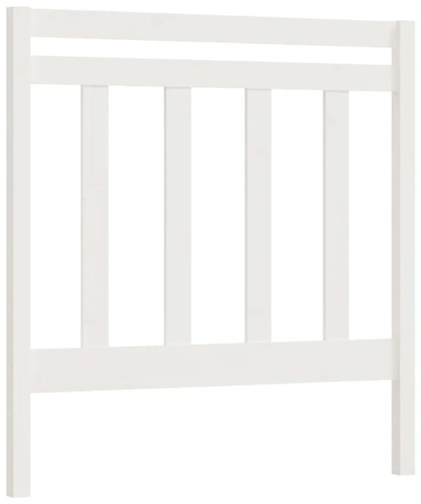 Tablie de pat, alb, 95x4x100 cm, lemn masiv de pin 1, Alb, 95 x 4 x100 cm
