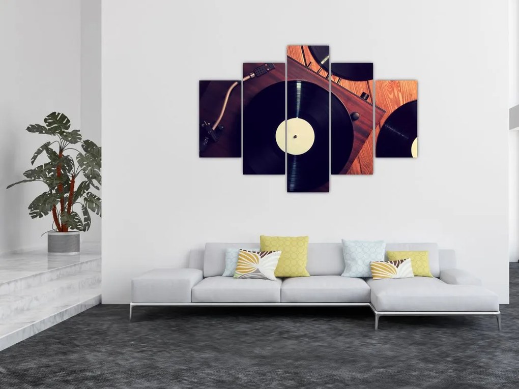 Tablou - Discuri de gramafon (150x105 cm)