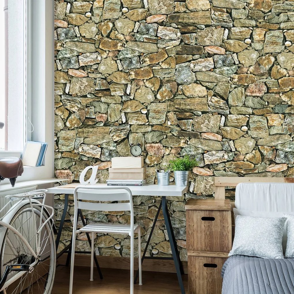Fototapet - Stone Wall Rock (254x184 cm)