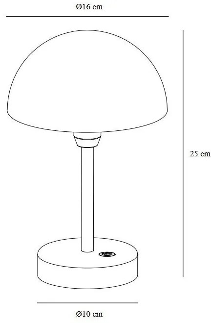 Veioza LED portabila de exterior design nordic IP44 Ellen To-Go Battery blue