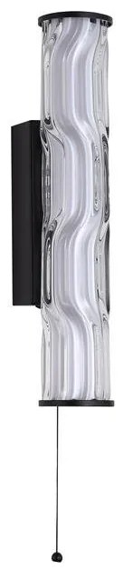 Aplica LED de perete baie metal negru Wales