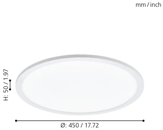 Eglo 98208 - Plafonieră LED SARSINA-A, 19,5W, 230V, dimabil + DO