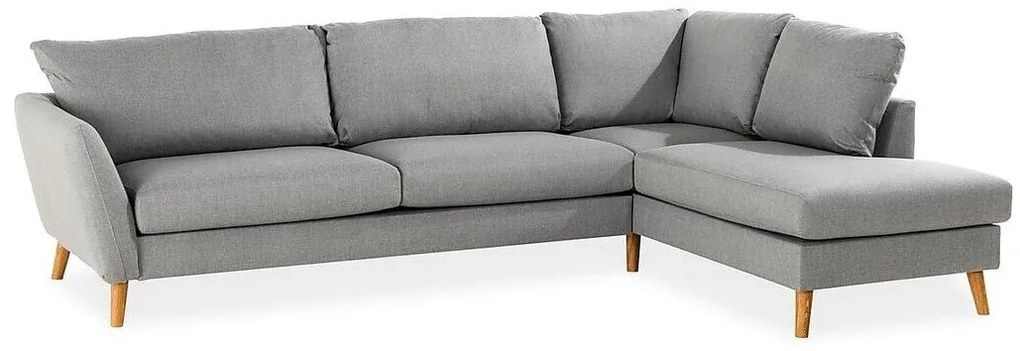Colțar Scandinavian Choice P108Maro, Gri, 278x196x89cm, 150 kg, Picioare: Lemn