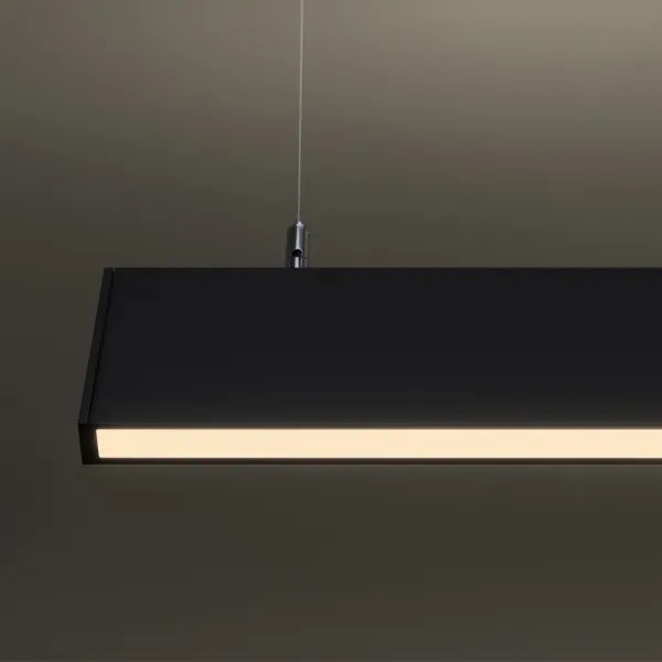 Ideal Lux - Lustră LED suspendată LINUS, 32W, 230V, 3000K, CRI 90, 120 cm, negru