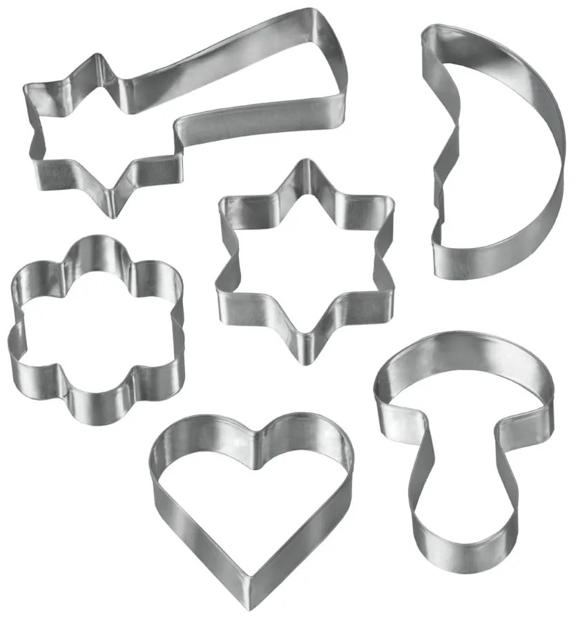 Set 6 forme din inox pentru tăiat aluat Metaltex Cookie Cutters