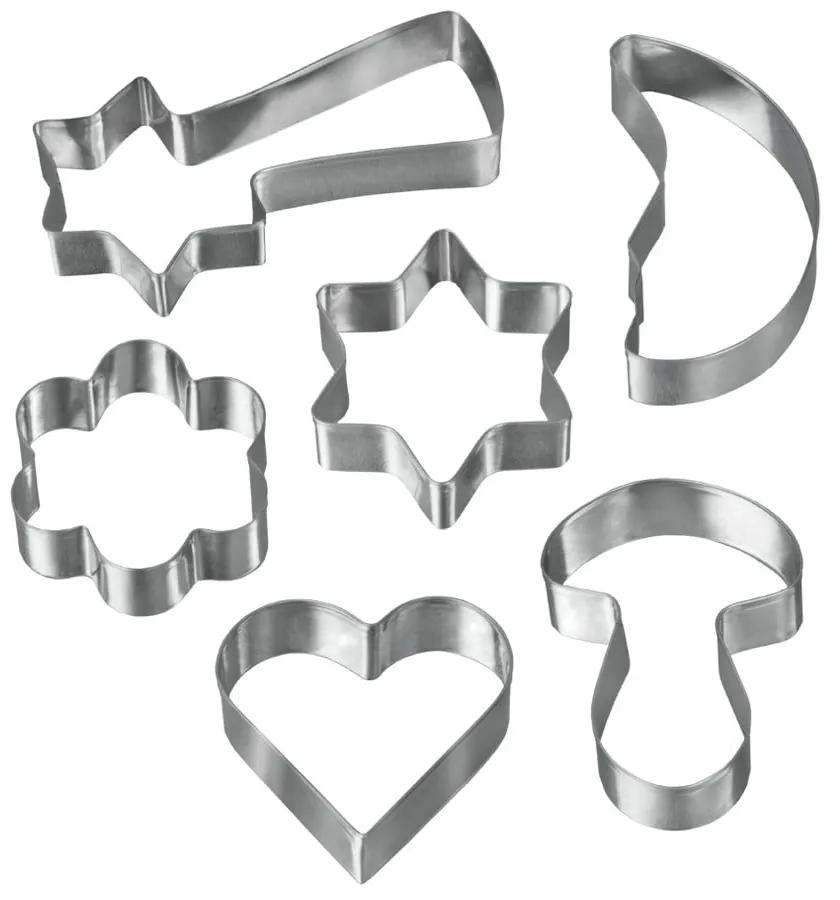 Set 6 forme pentru prăjituri din oțel inoxidabil Metaltex Cookie Cutters