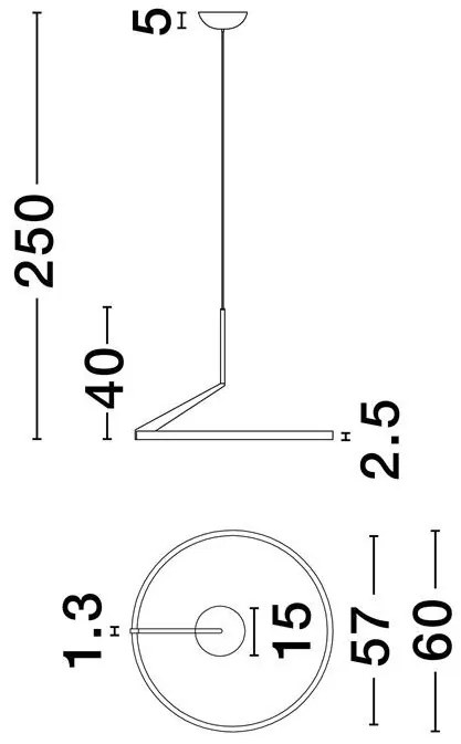 Lustra LED suspendata design minimalist TILIA moca coffee