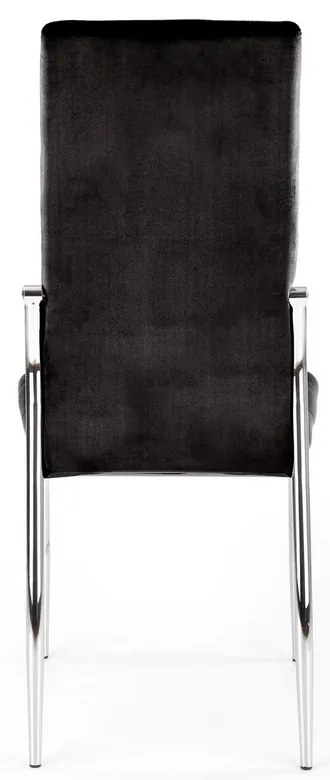 Scaun de bucaterie Darwin, negru/argintiu