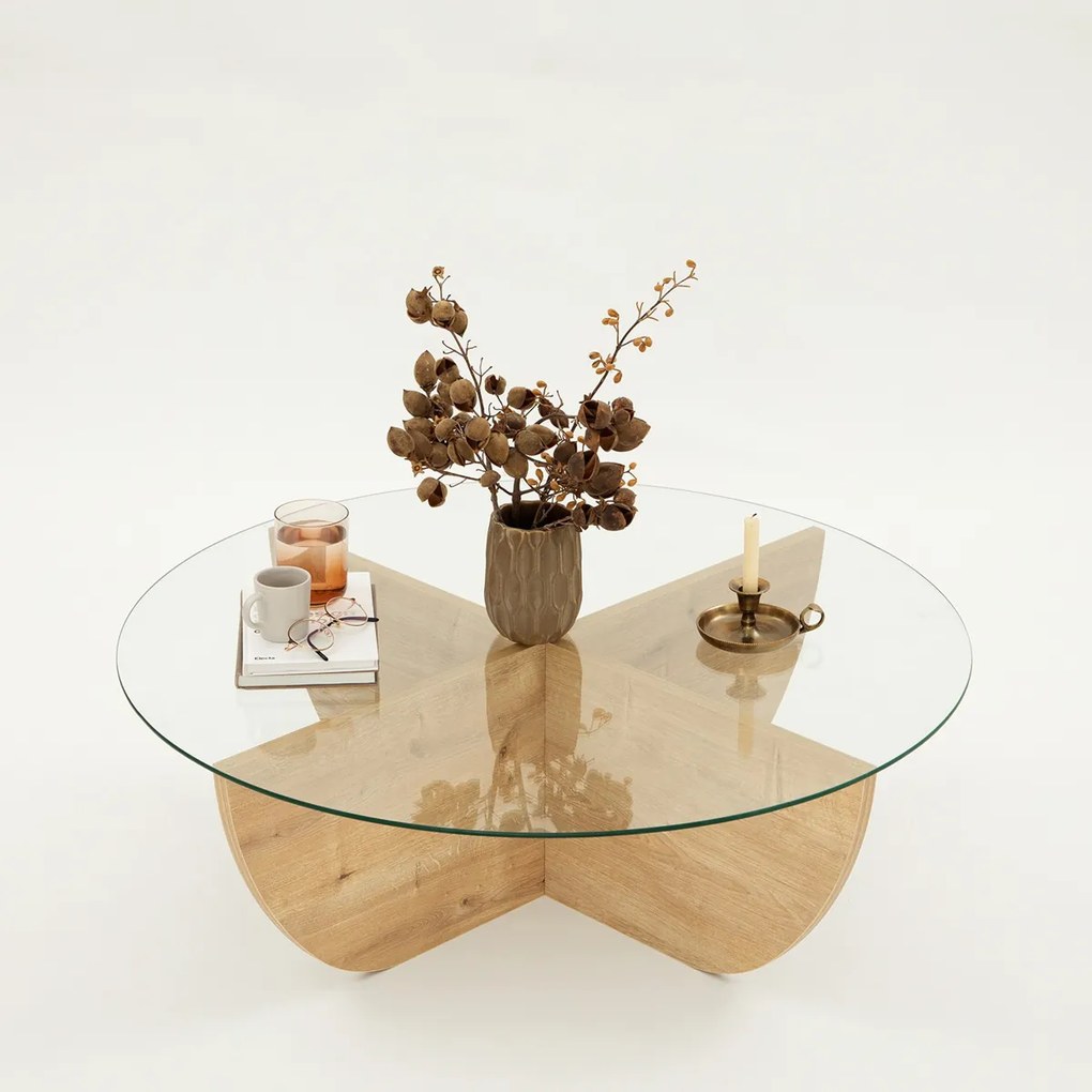 Masă de cafea Lily Sapphire Oak