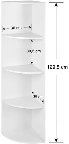 Raft de colt Regal, 30 x 30 x 129.5 cm