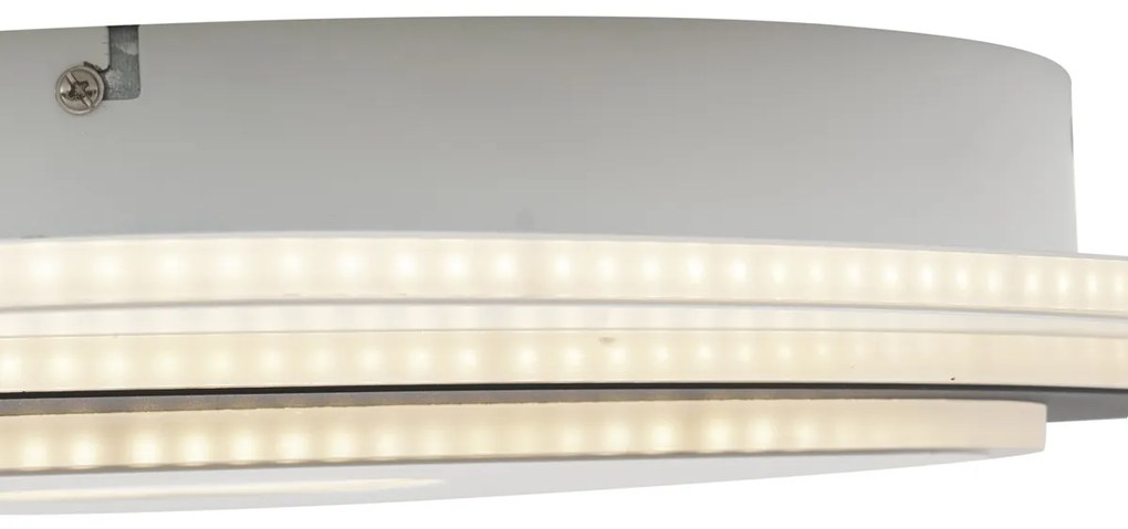 Plafonieră de design albă cu formă organică gri închis, incl. LED cu intensitate reglabilă - Taylor