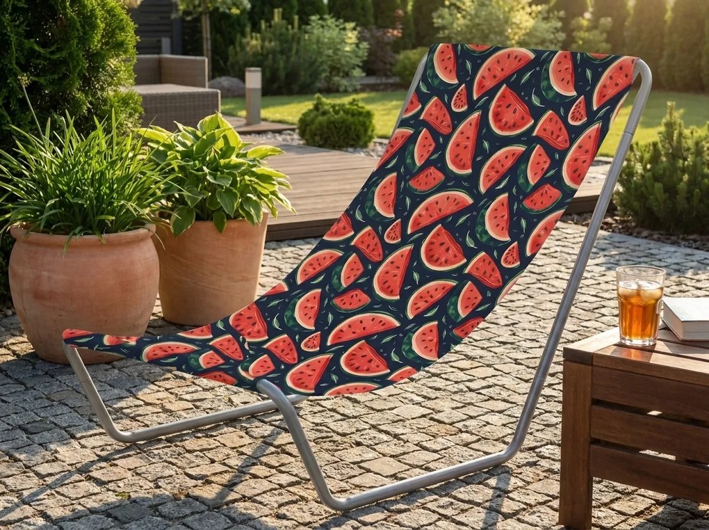 Sezlong pliabil de plaja SAND MELON, colorat