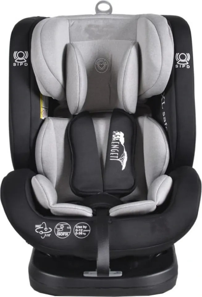 Scaun Auto cu Isofix NOVOKIDS™ Serengenti Deluxe, Rotire 360°, 0-36 kg, Tetiera reglabila pe inaltime, Omologare R-129 i-Size, Centura 5 puncte,