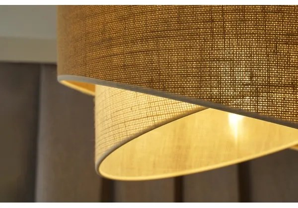 Lustră pe cablu YUTE Duolla CELLO 1xE27/15W/230V d. 45 cm maro/gri