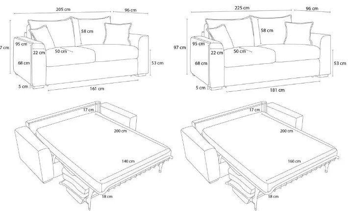 Canapea cărămizie extensibilă cu tapițerie din catifea reiată 225 cm Augustin – Bobochic Paris