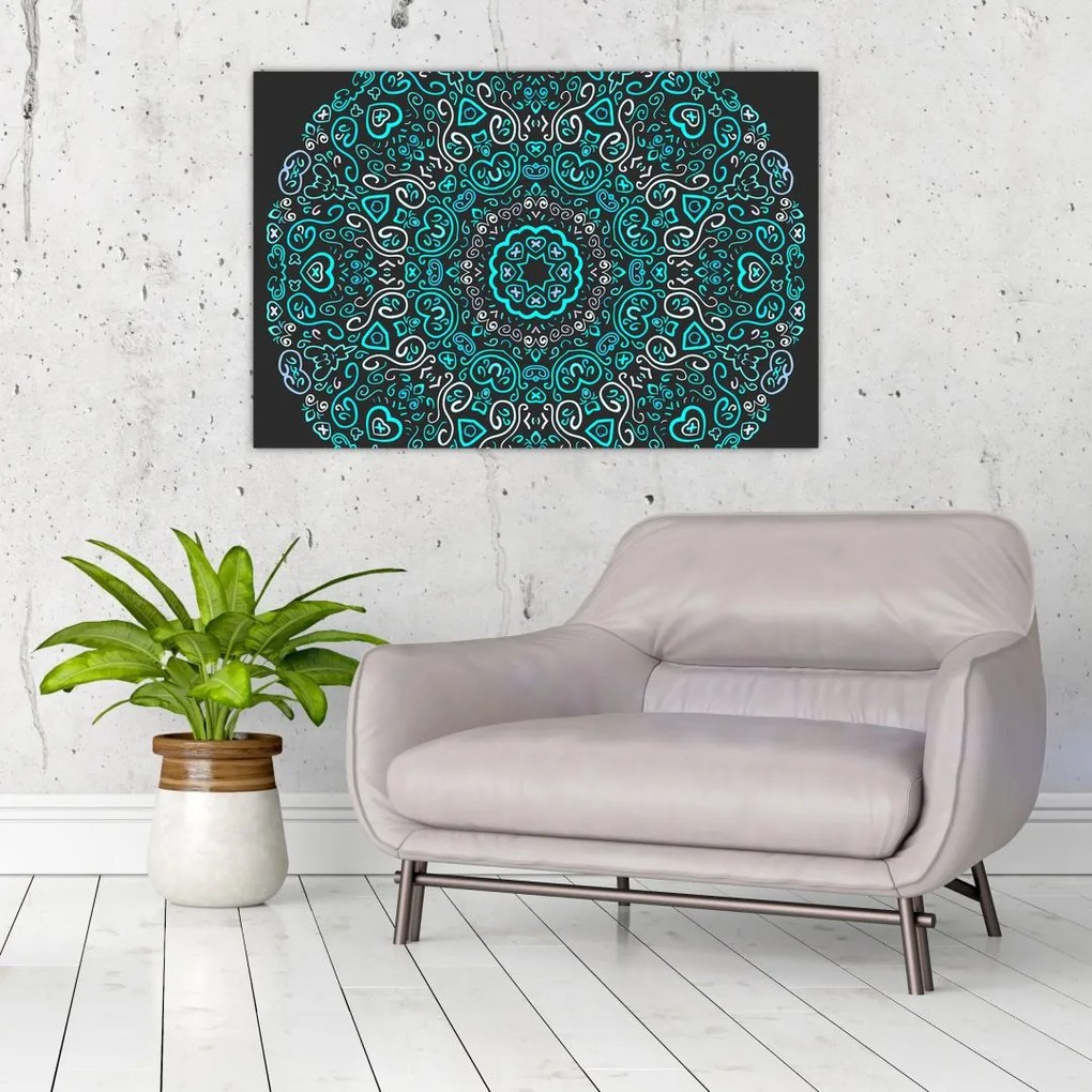 Tablou cu abstracție ornamentală (90x60 cm)