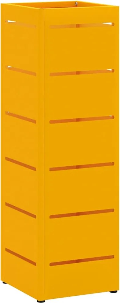 vidaXL Suport pentru umbrele Muștar 15,5 x 15,5 x 49 cm Metal