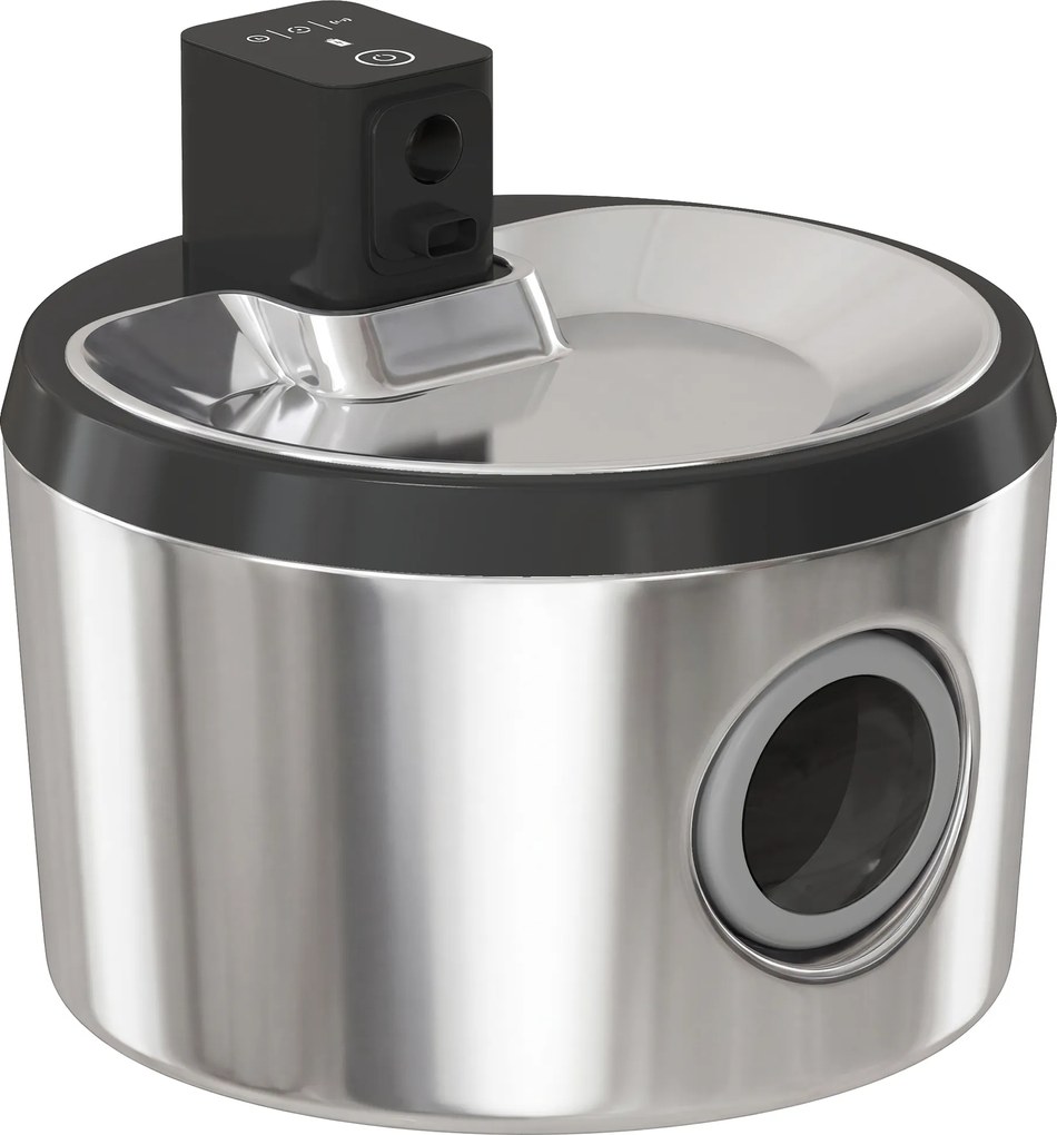 PawHut Fântână pentru pisici 4 L fără fir din oțel inoxidabil cu senzor de mișcare, 12 filtre, sistem dublu de filtrare, LED, Argintiu | Aosom Romania