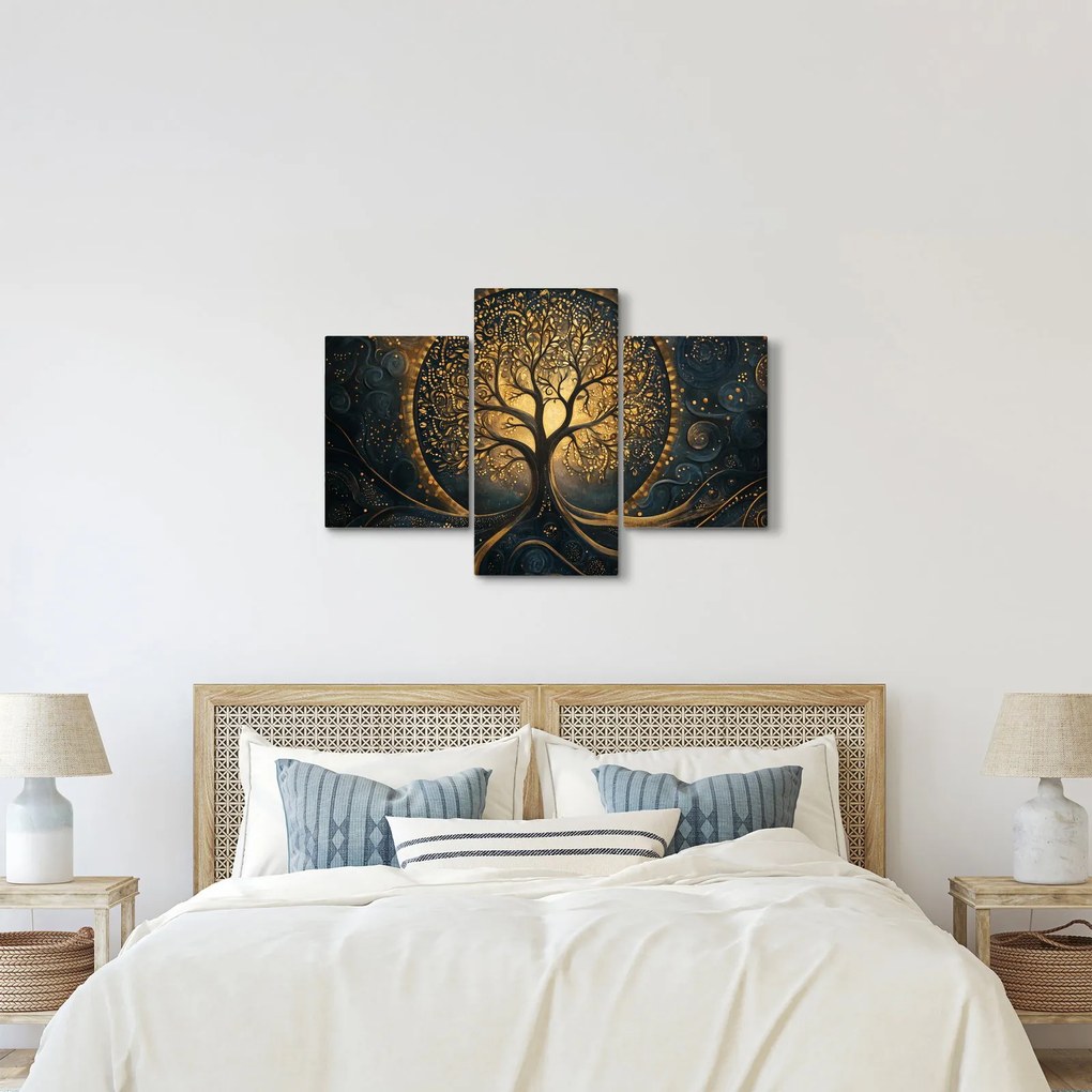 Tablou – Arbore cu aură aurie (90x60 cm)