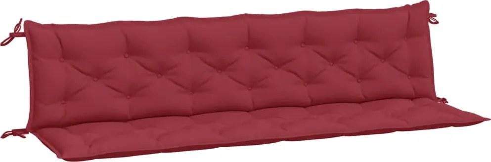vidaXL Perne bancă de grădină 2 buc., roșu vin, țesătură oxford