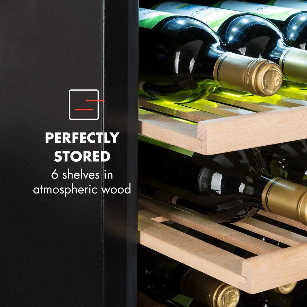 Klarstein Vinsider 35D Onyx Edition, răcitor de vinuri încorporat, clasă de eficiență energetică G