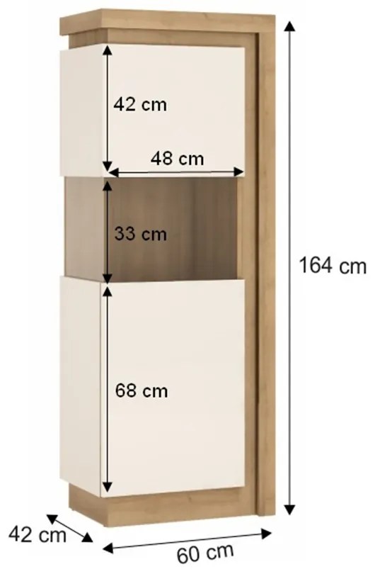 Vitrină Leonan 01 (cu iluminat) (S). 808436