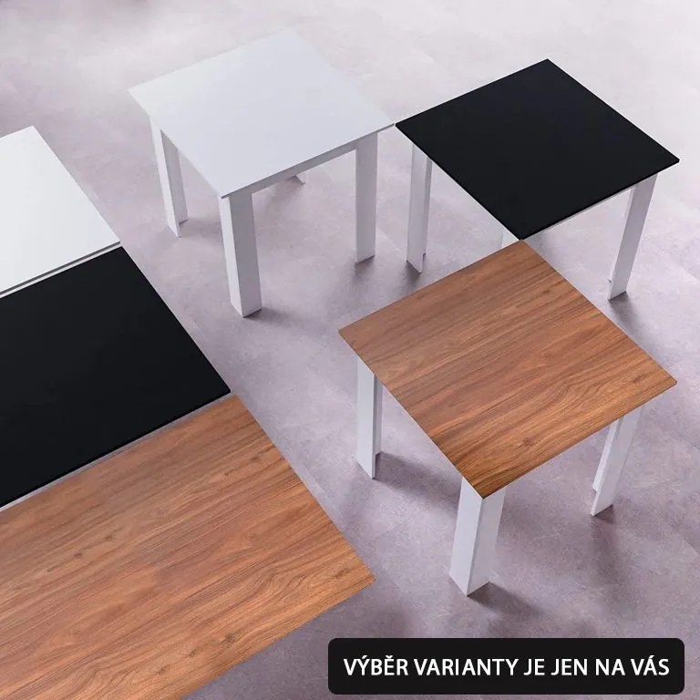 MIADOMODO masă de sufragerie pentru 4 persoane, albă, 80x80x