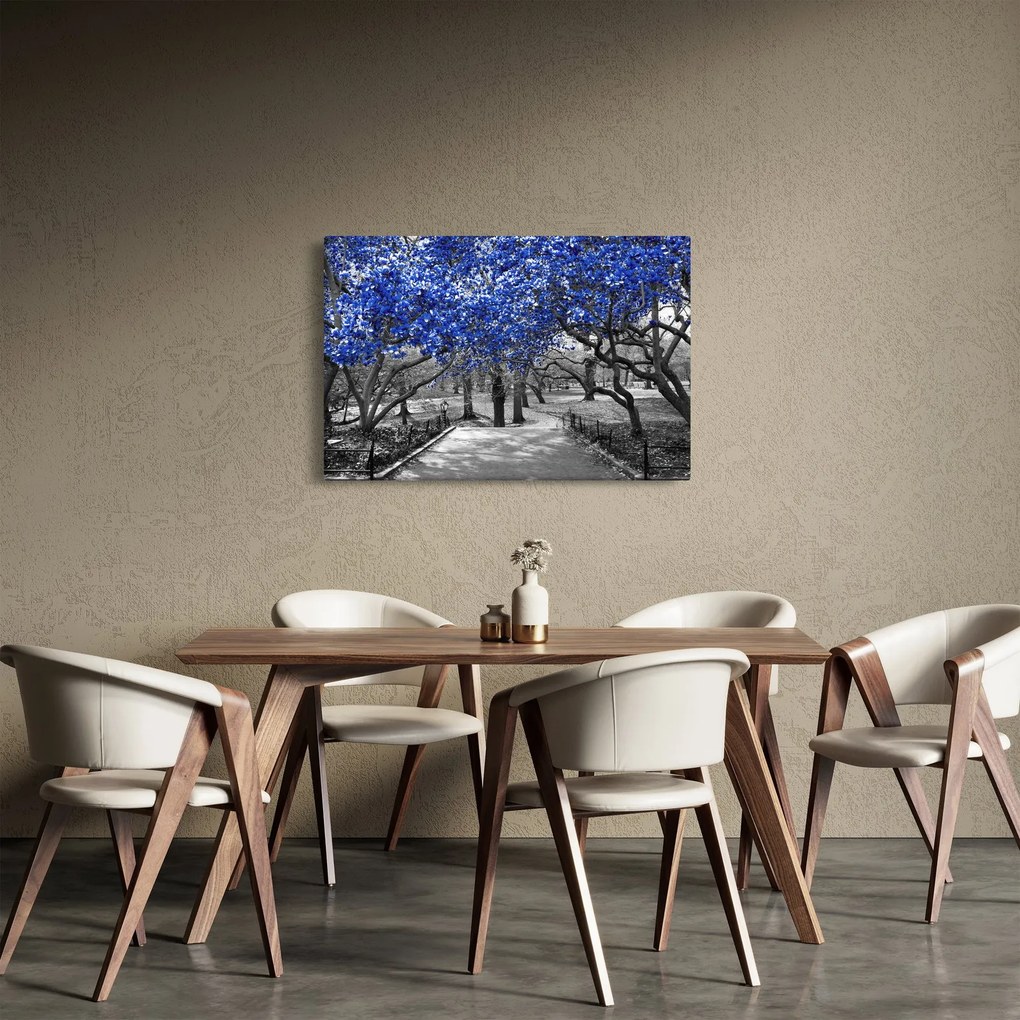 Tablou - Copaci albaștri Central Park, New York (90x60 cm)