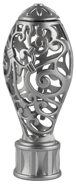 Galerie metalica dubla bara zimtata Toledo 25/19, metal, argintiu - 300 cm
