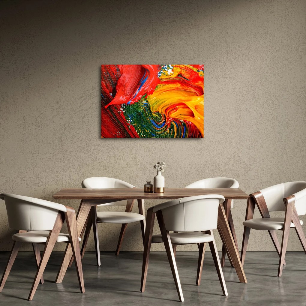 Tablou - Abstractizare albăstrire cu o perie (70x50 cm)