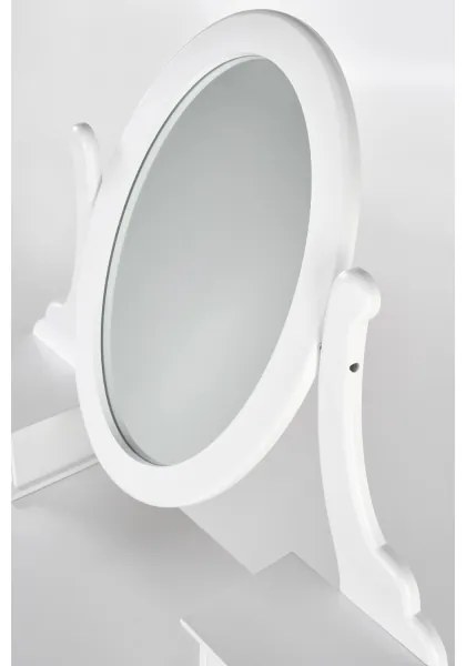 Măsuță de toaletă SARA 80x130 cm + taburet 45x37 cm alb