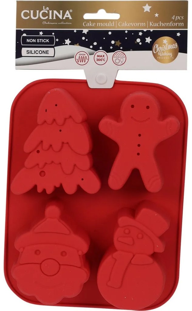 Formă de copt din silicon La Cucina Christmas, 21,5 x 3 x 16 cm